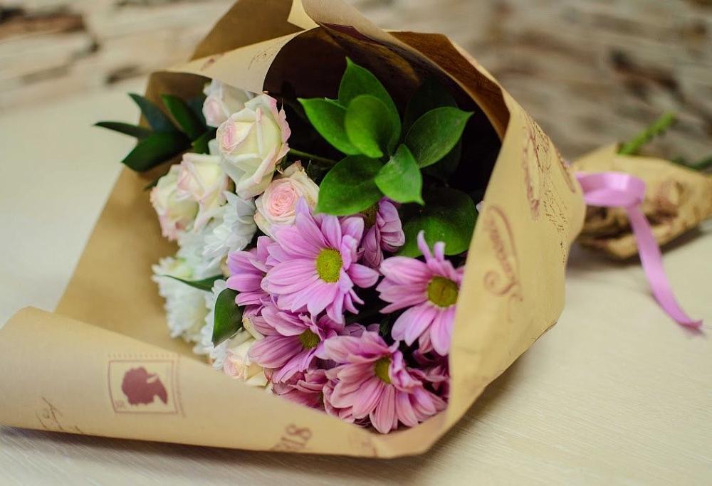 Букет цветов из: Розы и Хризантемы в Малом Верево