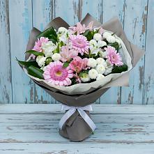 Букет цветов из:  Герберы, Альстромерии и Хризантемы #REPLACE_PRED# Малом Верево