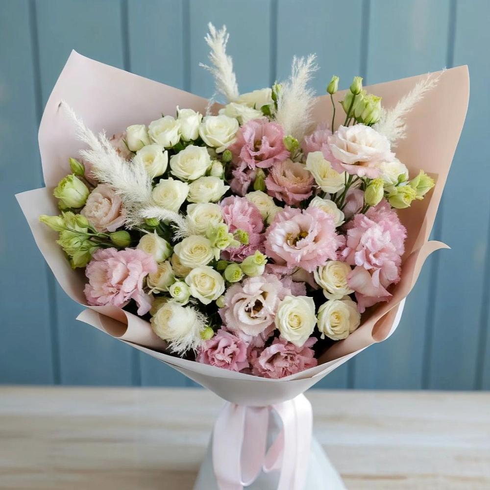 Букет цветов из: Альстромерии и Розы в Малом Верево