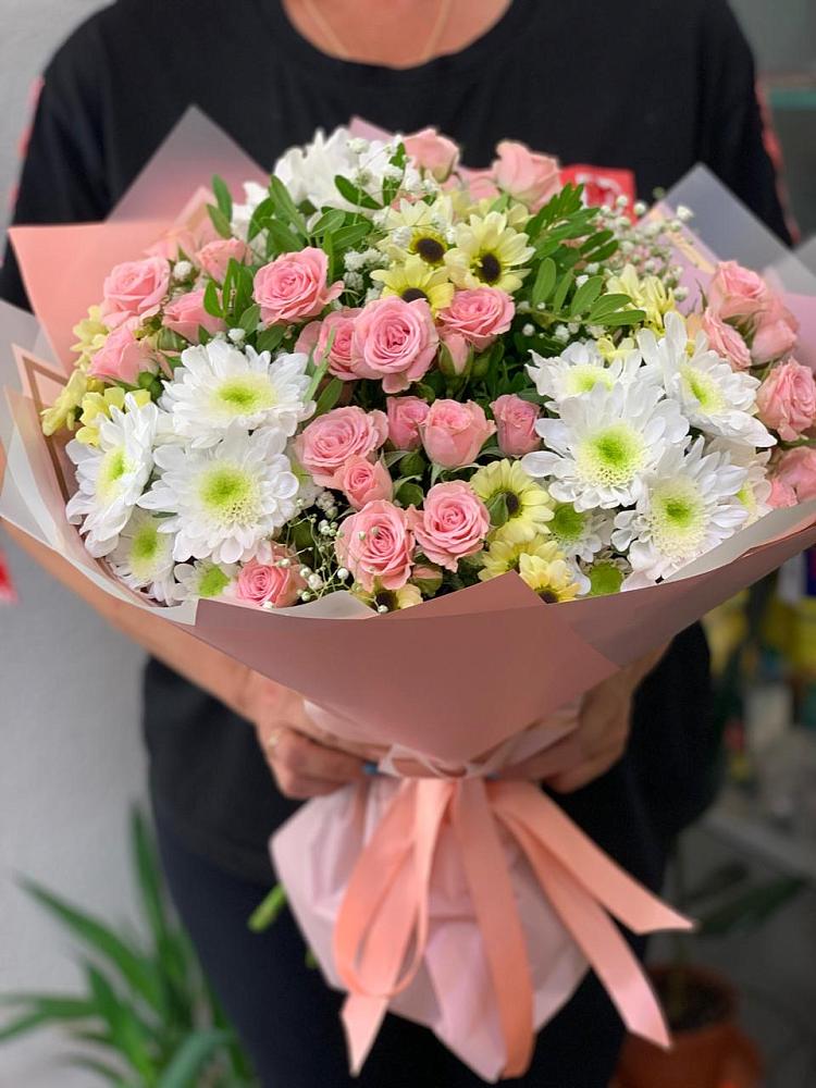 Букет цветов из: Розы и Хризантемы в Малом Верево