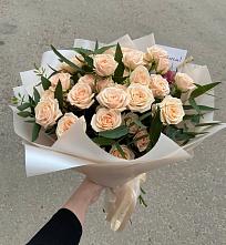Букет Кремовые розы Латте в Малом Верево