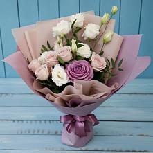 Букет цветов из:  Розы и Лизиантусы в Малом Верево