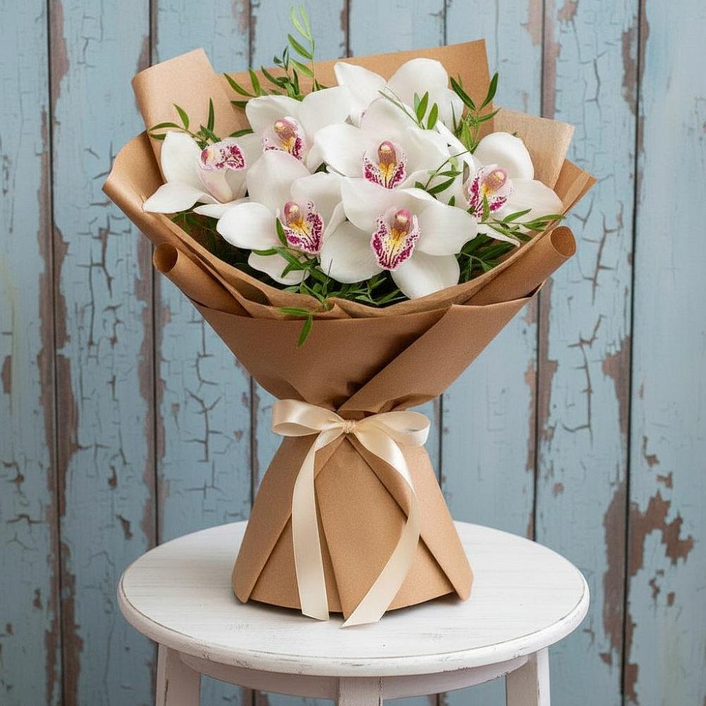Букет цветов из: Орхидеи и Розы в Малом Верево