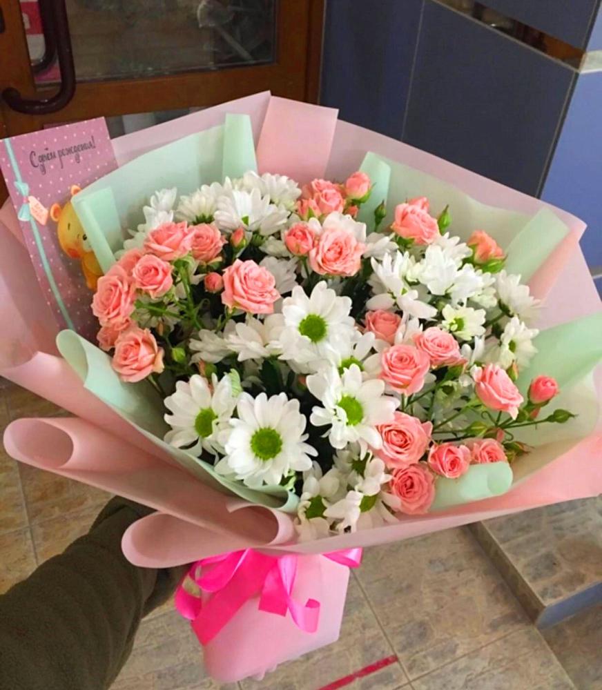 Букет цветов из: Розы и Хризантемы в Малом Верево