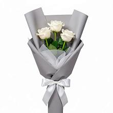 Букет 3 белые розы #REPLACE_PRED# Малом Верево