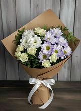 Букет цветов из:  Хризантемы и Розы в Малом Верево