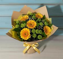 Букет цветов из:  Герберы и Хризантемы #REPLACE_PRED# Малом Верево