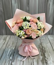 Букет цветов из:  Гвоздики, Розы и Хризантемы в Малом Верево