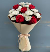 Букет цветов из:  Розы и Хризантемы в Малом Верево