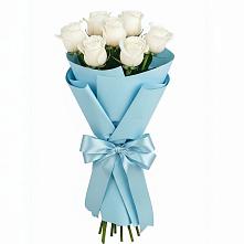 Букет 7 белых роз Проуд в Малом Верево