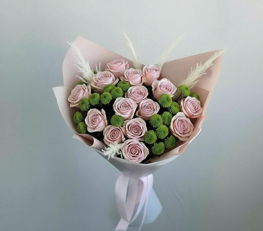 Букет цветов из: Розы и Хризантемы в Малом Верево