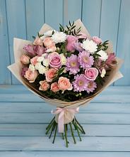 Букет цветов из:  Хризантемы, Розы и Альстромерии #REPLACE_PRED# Малом Верево