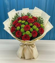 Букет цветов из:  Розы и Хризантемы #REPLACE_PRED# Малом Верево