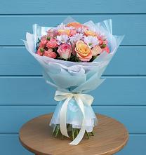 Букет цветов из:  Хризантемы и Розы в Малом Верево