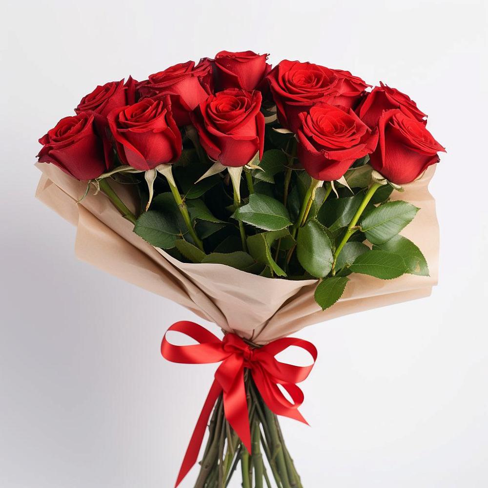 Букет 11 Красных роз Эдлесс Лав в Малом Верево