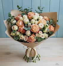 Букет цветов из:  Альстромерии и Розы в Малом Верево